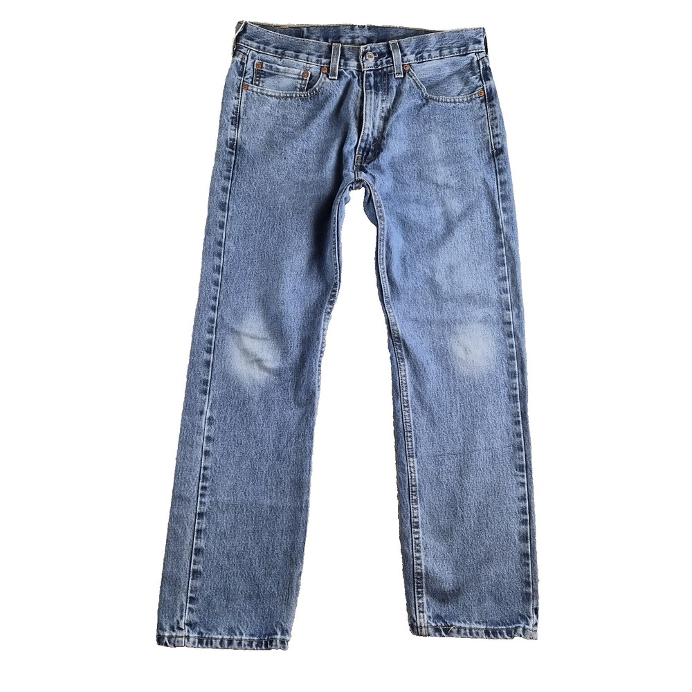 Levis 505 Mens‎ Jeans 32x29 Blue Denim Cotton Durable  Straight Leg Casual Work
